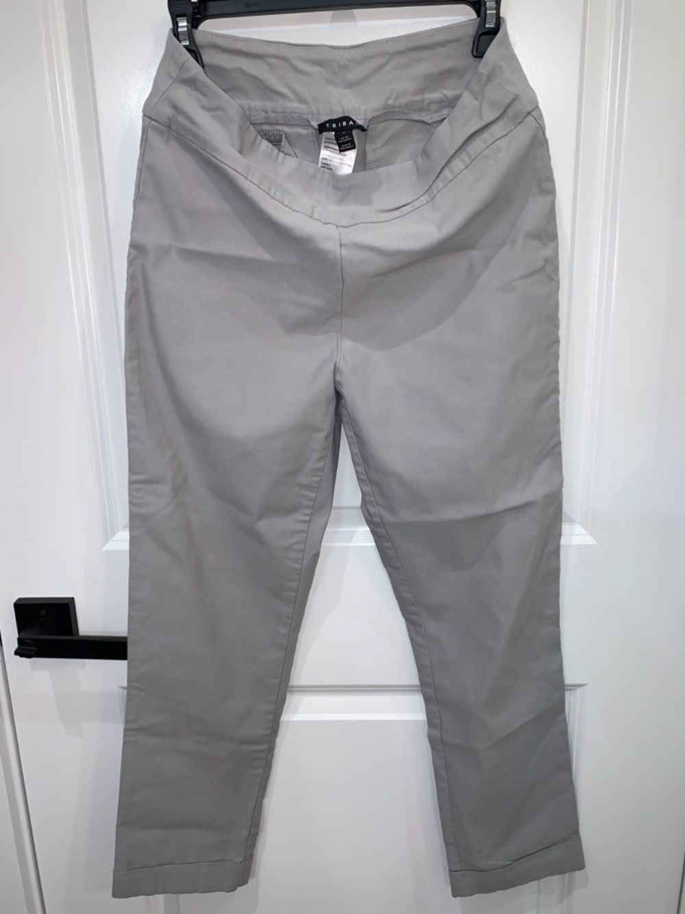Tribal Light Gray Cropped Pants